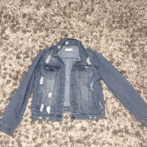 Ripped jean jacket